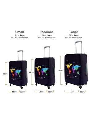 Travel Luggage Cover Spandex Suitcase Protector Washable Baggage Covers (M (for 22-24 inch luggage) 4