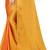 Mustard plain silk blend saree with blouse