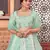 Light-green embroidered georgette semi stitched lehenga