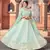 Light-green embroidered georgette semi stitched lehenga