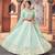 Light-green embroidered georgette semi stitched lehenga