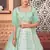 Light-green embroidered georgette semi stitched lehenga