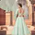 Light-green embroidered georgette semi stitched lehenga
