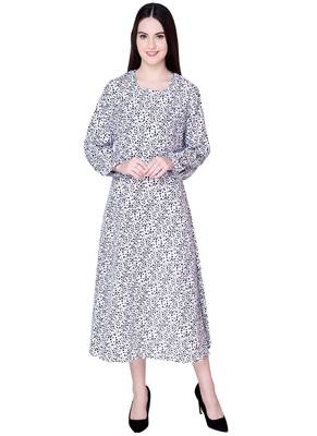 White plain crepe ethnic-kurtis 1
