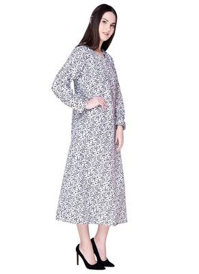 White plain crepe ethnic-kurtis 2