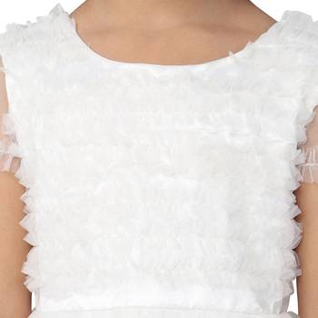 White printed shimmer kids-frocks 3