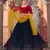 Navy Blue embroidered georgette semi stitched lehenga
