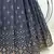 Navy Blue embroidered georgette semi stitched lehenga