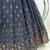Navy Blue embroidered georgette semi stitched lehenga