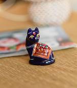 eCraftIndia Meenakari Colorful Cat Figurine