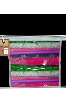 Atorakushon   Fabric 4 Piece Garment Storage Bags Wardrobe Organizer For Clothes Storage Box Saree Cover (Black)
