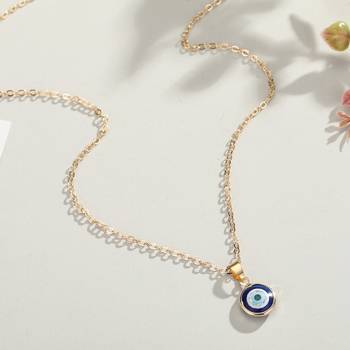 Turkish Evil Eye Design Pendant With Chain for Women and Girls 1