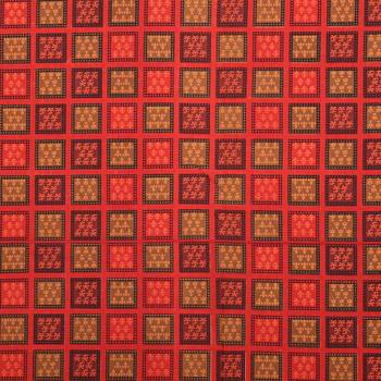 Black Border With Lining Small Check Pattern Dabu Print (Hand Block) Super Fine Cotton Double Bed Sheet 2