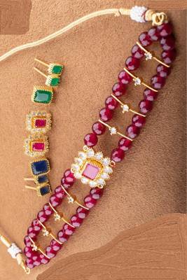 Multicolor agate necklaces 1