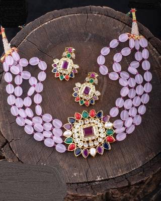 Multicolor agate necklaces 1