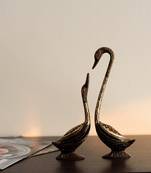 eCraftIndia Brass Peacock Deepak With Bells and Yellow Chain Wall Hanging 7 Oil Wick Diya