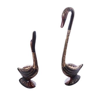 eCraftIndia Brass Peacock Deepak With Bells and Yellow Chain Wall Hanging 7 Oil Wick Diya 5