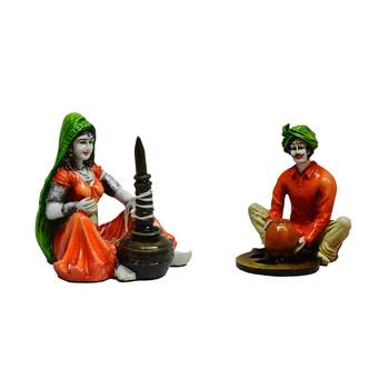 Karate Style Monk Buddha Smoke Backflow Cone Incense Holder DECORative Showpiece with 10 free Smoke Backflow 1