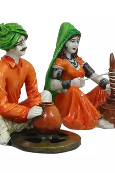 Karate Style Monk Buddha Smoke Backflow Cone Incense Holder DECORative Showpiece with 10 free Smoke Backflow
