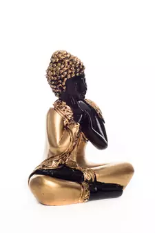 E Craft India Buddha Idol Brass Golden