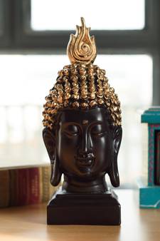 eCraftIndia Elegant Gold Hair Buddha Head