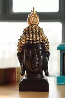 eCraftIndia Elegant Gold Hair Buddha Head