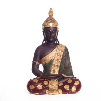 E Craft India Handcrafted Meditating Buddha Showpiece Brown, 30  20 cm 2