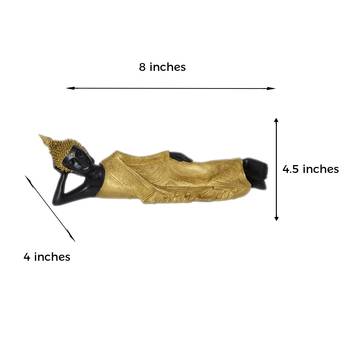 Ecraftindia Reclining Buddha Antique Showpiece 30x20 2