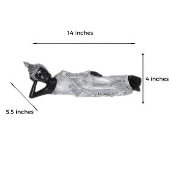 eCraftIndia DECORative Thai Reclining Buddha Antique Showpiece 2