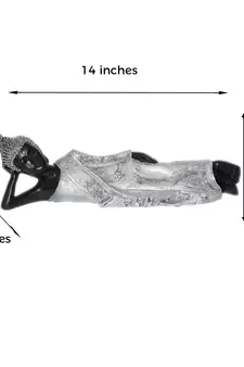 eCraftIndia DECORative Thai Reclining Buddha Antique Showpiece
