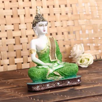 e craft india buddha showpiece green 24 cm 1