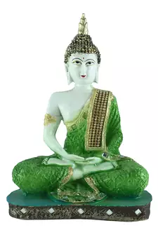 e craft india buddha showpiece green 24 cm