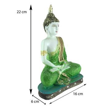 e craft india buddha showpiece green 24 cm 3