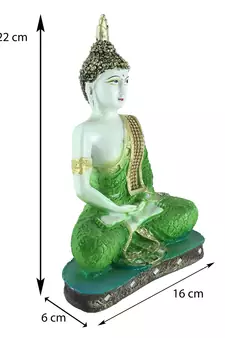 e craft india buddha showpiece green 24 cm