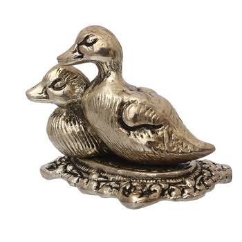 eCraftIndia Set Of 2 Loving Metal Swans 3