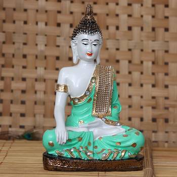 E Craft India Buddha Meditating Figurine Green 20 Inch 1