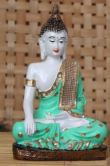 E Craft India Buddha Meditating Figurine Green 20 Inch