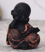 eCraftIndia DECORative Smiling Monk Buddha   Copper