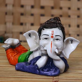 e craft india decorative lord ganesha blue 30x20cm 2