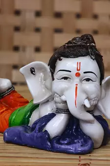 e craft india decorative lord ganesha blue 30x20cm