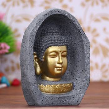 eCraftIndia Peaceful Lord Buddha Golden Statue 1