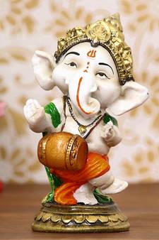 eCraftIndia Colorful Lord Ganesha Dancing Avatar DECORative Showpiece