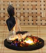 E Craft India Black Golden Buddha Showpiece