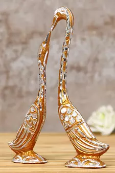 eCraftIndia Cute Swan Love Birds with 7 Inch Height DECORative Figurine