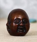 eCraftIndia Antique Finish 3 Side Lauching Buddha Face Showpiece