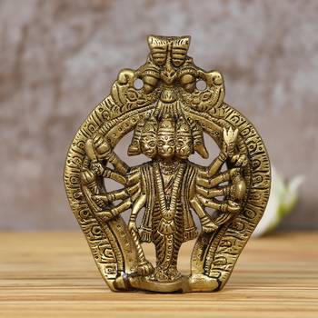 eCraftIndia Panchmukhi Lord Hanuman Brass Idol Statue 1
