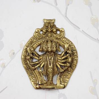 eCraftIndia Panchmukhi Lord Hanuman Brass Idol Statue 2
