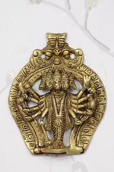 eCraftIndia Panchmukhi Lord Hanuman Brass Idol Statue