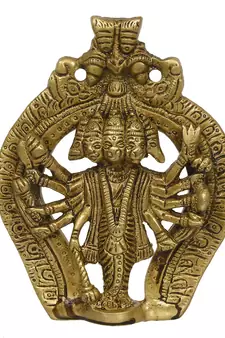 eCraftIndia Panchmukhi Lord Hanuman Brass Idol Statue