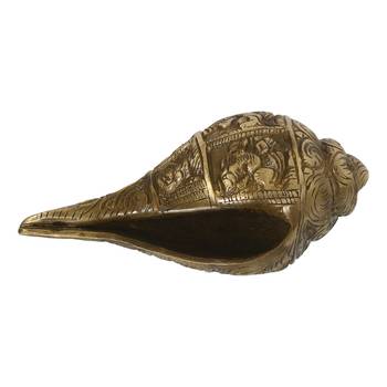 eCraftIndia Brass Auspicious Lord Ganesha Shankh 3